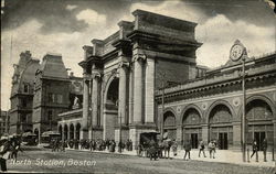 Street View of North Station Postcard