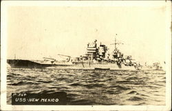 USS New Mexico on the Water Postcard