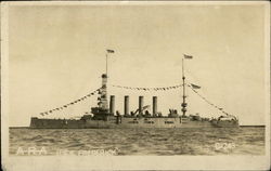 USS Frederick on the Water Postcard