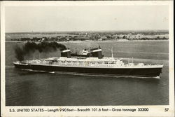 S.S. United States Postcard