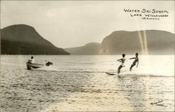 Water Ski School, Lake Willoughby, Vermont Postcard