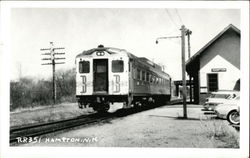 Train at Station Postcard