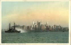 Lower New York From the Bay Postcard Postcard