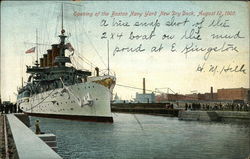 Opening of the Boston Navy Yard New Dry Dock, August 12, 1905 Postcard