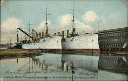 Completing Battleships at the Fore River Ship Building Co.'s Works Quincy, MA Postcard Postcard