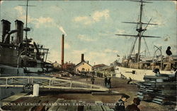 Docks at League Island Navy Yard Philadelphia, PA Postcard Postcard