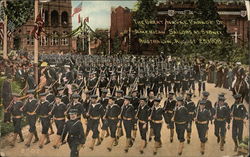 The Great Naval Parade of American Sailors at Sydney, Australia, August 23, 1908 Postcard