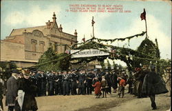 Sailors Excursions to Black Heath, Australia, in the Blue Mountains 75 Miles Inland From Sidney Postcard