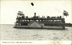 Steamer St. Paul, Lake Minnetonka, Minn Minnesota Steamers Postcard Postcard