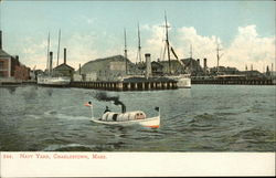 Navy Yard Charlestown, MA Postcard Postcard