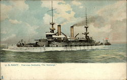 U.S. Navy, First-class Battleship The Kearsarge Postcard