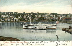 View of Harbor Norwich, CT Postcard Postcard