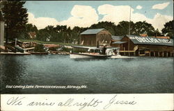 Boat Landing, Lake Pennesseewassee Postcard