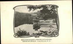 Steamer Armenia White at Landing, George's Mills Lake Sunapee, NH Postcard Postcard