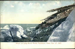 Wreck on Long Beach Rocks, Nov. 27, 1897 Postcard