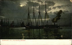 Ships Outward Bound Postcard