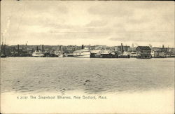 The Steamboat Wharves New Bedford, MA Postcard Postcard