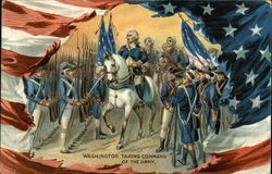 Washington Taking Command of the Army Postcard