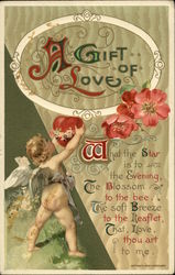 A Gift of Love Cupid Postcard Postcard