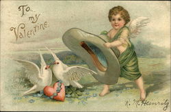 To my Valentine with symbols of Peace and love only for you! Postcard