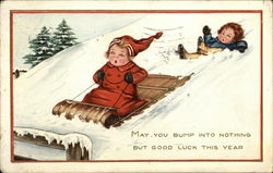 May You Bump into Nothing by Good Luck this Year Postcard