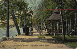 Lovers Lane, Canobie Lake Park Postcard