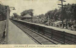 Long Island R. R. Station, Sayville Postcard