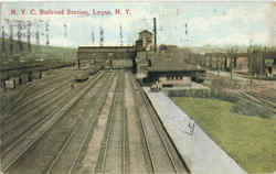 N. Y. C. Railroad Station Lyons, NY Postcard Postcard