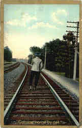 Coming Home By Rail Postcard