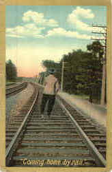 Coming Home By Rail Postcard