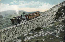 Jacob's Ladder Mt. Washington Railroad White Mountains, NH Postcard Postcard