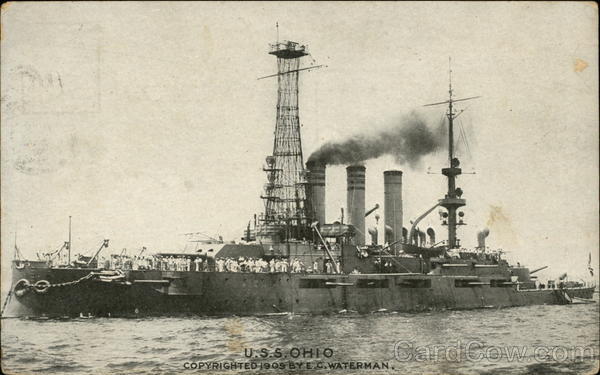 USS Ohio on the Water Battleships