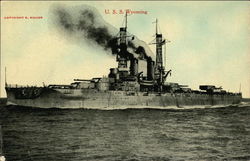 U.S.S. Wyoming Battleships Postcard Postcard