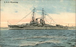 U.S.S. Wyoming Battleships Postcard Postcard