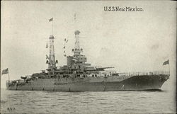 U.S.S. New Mexico Battleships Postcard Postcard