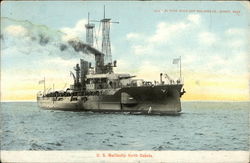 US Battleship North Dakota Postcard