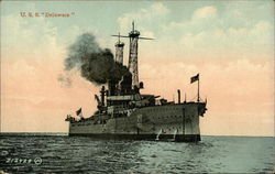 USS Delaware on the Water Postcard