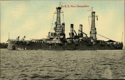 U.S.S. New Hampshire Battleships Postcard Postcard