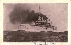 U.S.S. Minnesota Battleships Postcard Postcard