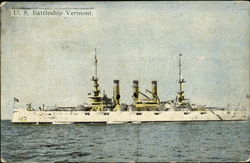 US Battleship Vermont Battleships Postcard Postcard