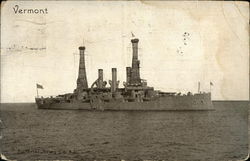 USS Vermont (Battleship) Postcard