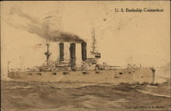 US Battlship Connecticut Battleships Postcard Postcard