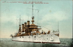 US Battleship "Rhode Island" Postcard