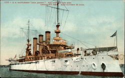 1270 - U. S. battleship "New Jersey" Postcard