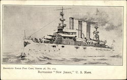 Battleship New Jersey, U.S. Navy Postcard