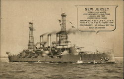 USS New Jersey Postcard