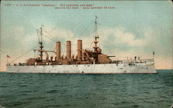 1282 - U. S. battleship "Georgia" Postcard