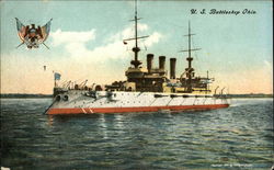 U.S. Battleship Ohio Postcard