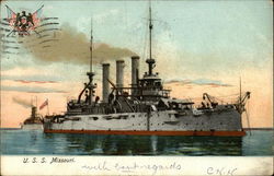 U.S.S. Missouri Battleships Postcard Postcard