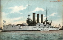 Battleship "Maine" on the Water Battleships Postcard Postcard